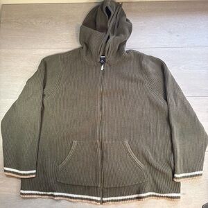 Lands End Drifter Zip Sweater Hoodie